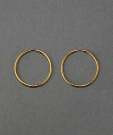 Phoebe 〈金属アレルギー対応〉スキニーラインフープピアス　ゴールド　ステンレス