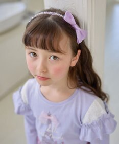 ANY KIDS ビーズ × リボン カチューシャ