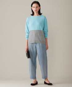 自由区 【洗える】ウスカルデニム カーブパンツ