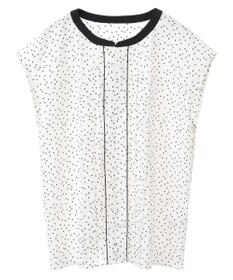 YECCA VECCA 配色タックデザインブラウス