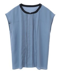 YECCA VECCA 配色タックデザインブラウス