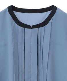 YECCA VECCA 配色タックデザインブラウス