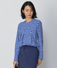 ICB 【UVケア・速乾】Back Satin Amunzen クルーネックブラウス