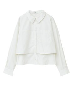 earth music&ecology ロールアップスリーブボクシーシャツ