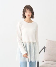 earth music&ecology 【吸湿発熱】あったかフェミニンインナー（チュールヘム）