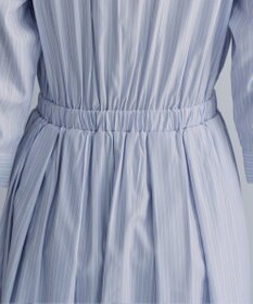 Tiaclasse 【洗える】ベルト付きストライプワンピース