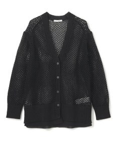 BEIGE， 【洗える】ALOE / コットンメッシュVネックミドル丈カーディガン