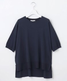 自由区 【接触冷感・UVカット・WEB限定カラーあり】クレープストレッチプルオーバー ニット