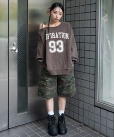 WEGO 【25年秋冬新作】2WAYグラフィックワンショルBIGスウェット