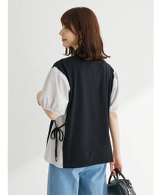 Green Parks 布帛ドッキング脇リボンプルオーバー