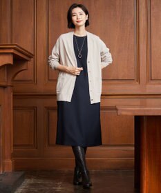 J.PRESS LADIES S 【洗える】レーヨンエリートストレッチ Vネック カーディガン