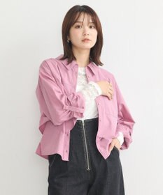 earth music&ecology ロールアップスリーブボクシーシャツ