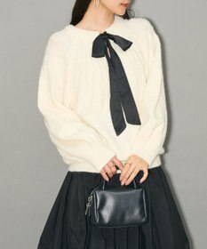 Green Parks ボウタイリボン付きニット