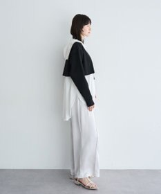 YECCA VECCA ZIPニットレイヤードフーディーシャツ