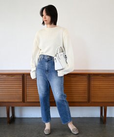 woadblue 【先行販売】SALUU サルー ストレートアンクル デニムパンツ ダメージ