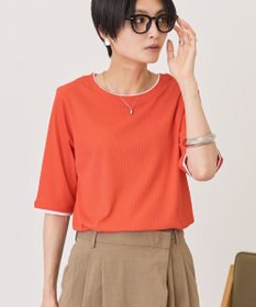 AMERICAN HOLIC シアーリブ配色プルオーバー
