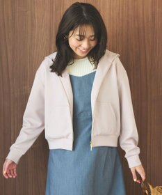 Feroux 【洗える】ダブルジップダンボールロゴ パーカー