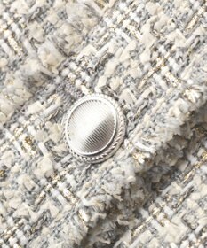 YECCA VECCA ノーカラーツイードジャケット