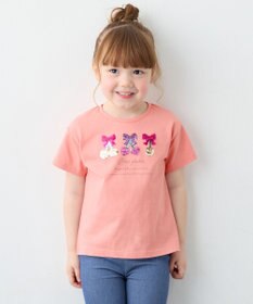 ANY KIDS 【綿100%】ドロップショルダーミラクルスパンコールTシャツ