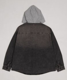 WEGO デニムフードシャツ（LS）