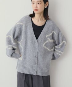 AMERICAN HOLIC ニュアンスライン柄Ｖネックカーディガン