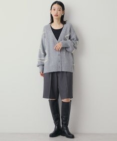 AMERICAN HOLIC ニュアンスライン柄Ｖネックカーディガン