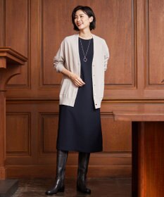 J.PRESS LADIES S 【洗える】レーヨンエリートストレッチ Vネック カーディガン