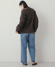 AMERICAN HOLIC ニュアンスライン柄Ｖネックカーディガン