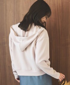 Feroux 【洗える】ダブルジップダンボールロゴ パーカー