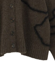 AMERICAN HOLIC ニュアンスライン柄Ｖネックカーディガン