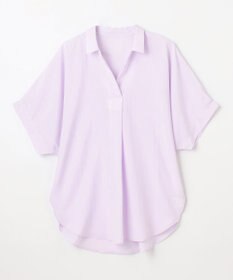 ANY 【新色追加】スキッパーネック袖タックブラウス