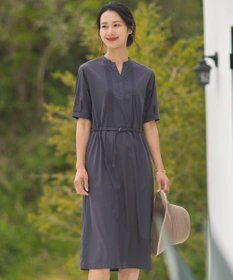 J.PRESS LADIES L 【接触冷感・洗える】プレーティングジャージー ワンピース