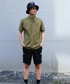 PW CIRCULUS 【UVカット / 吸水速乾 / 伸縮性抜群】【MEN】バックメッシュ切り替えモックT