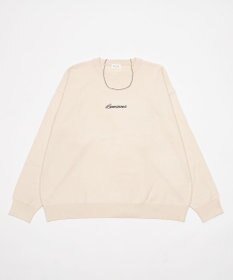 WEGO アクセ付きワンポイントニットプルオーバー（LS）