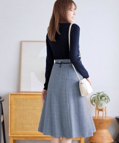 Tiaclasse L ベロアラインツイードスカート