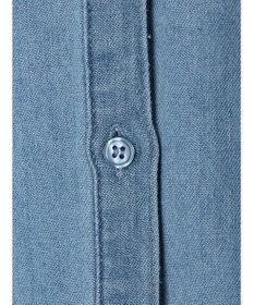 earth music&ecology ラッフル前開きデニムワンピース