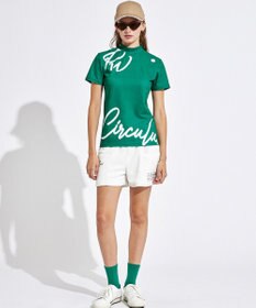 PW CIRCULUS 【吸水速乾 / 伸縮性抜群】【WOMEN】筆記体ロゴ COOLベンチレーションモック T