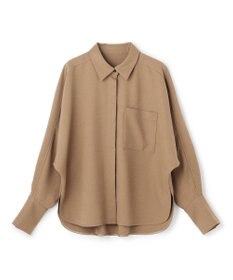 uncrave ウォッシャブルウールライクツイル ドルマンシャツ