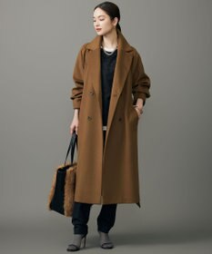 自由区 L 【19号サイズまで展開】TRギャバ裏起毛テーパード パンツ