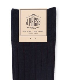 J.PRESS MEN 【定番】ハイゲージリブワイドストライプソックス