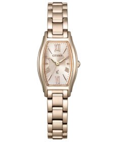 CITIZEN 【電池交換不要】サクラカラーのトノー型ウオッチ