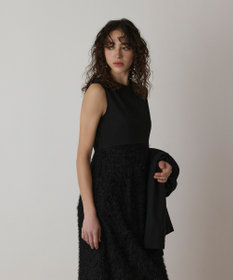 GRACE CONTINENTAL フェザー刺繍コンビワンピース