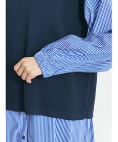 CRAFT STANDARD BOUTIQUE 【洗える】ニットベスト+シャツワンピース-SET