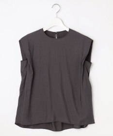 自由区 S 【セットアップ対応・接触冷感・UVケア・洗える】エアリーツイルノースリーブ ブラウス