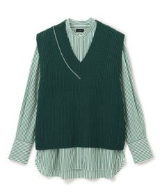 JOSEPH ポプリンシャツ×ニットベスト