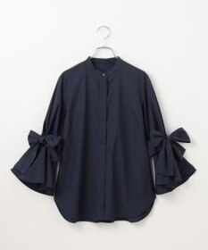 #Newans 【洗濯機可能/シワになりにくい】リボンカフスブラウス