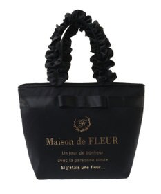 Maison de FLEUR ブランドロゴフリルハンドルトートSバッグ