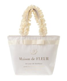 Maison de FLEUR ブランドロゴフリルハンドルトートSバッグ