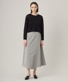 ICB 【洗える】 リネンレーヨンハイゲージ クロップドプルオーバー