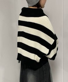 WEGO ハーフジップニットプルオーバー